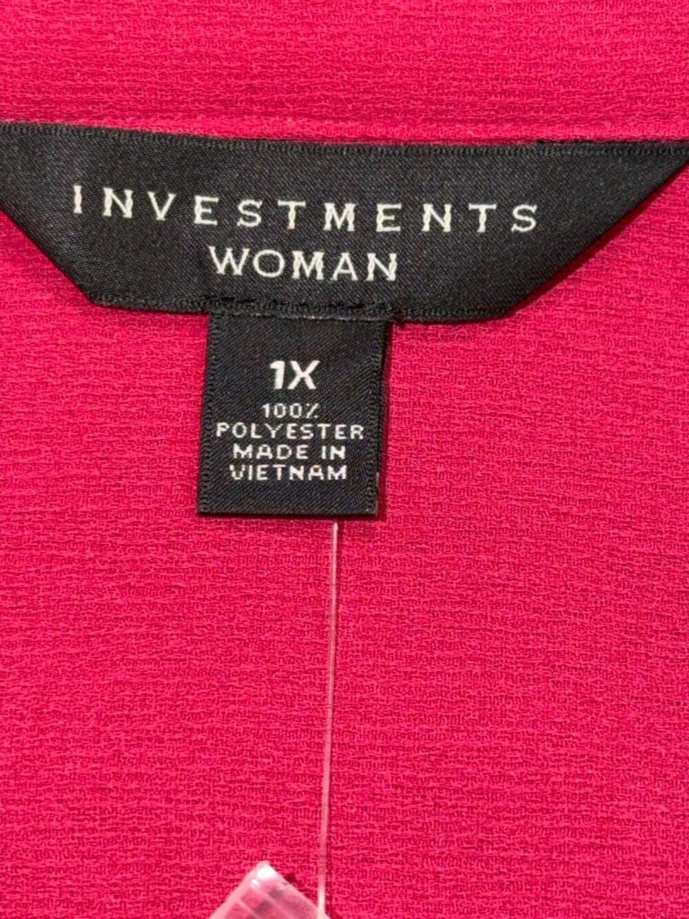 Investments Woman 1X Granita Rose Hidden Button Blouse NWT - Picture 3 of 9